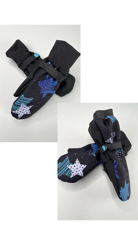 Starpsezonu softshell cimdi ar zvaigznēm. Īsie un garie