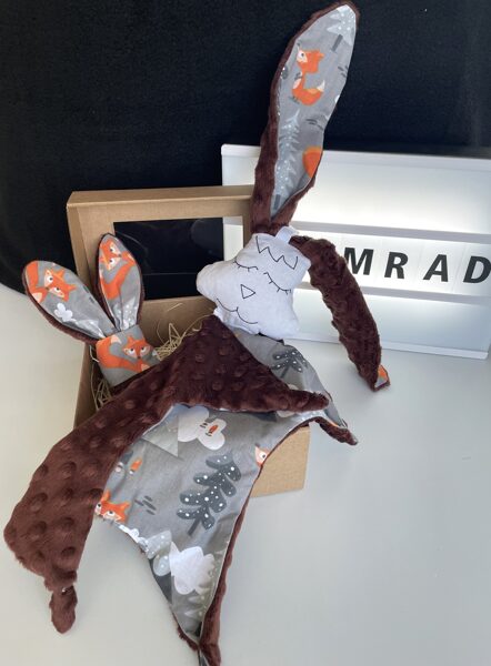 Mīļlupatiņa ar graužamriņķi lapsa mežā ar brūnu